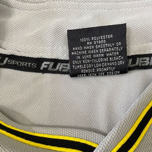 VTG Y2K 2XL Embroidered Fubu #05 sleeveless Jersey Gray/ Yellow - Picture 10 of 10